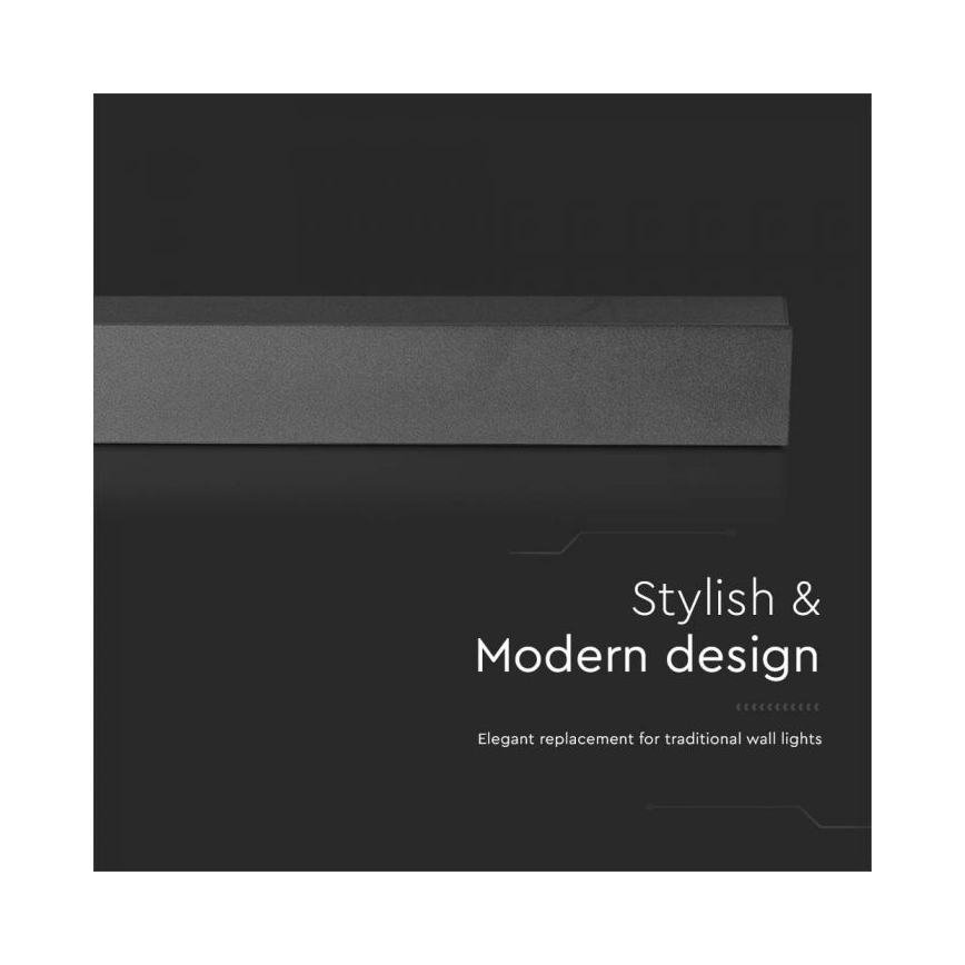 LED buitenwandlamp LED/16W/230V 3000K IP65 101 cm antraciet