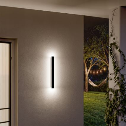 LED buitenwandlamp LED/18W/230V 60 cm IP65 zwart