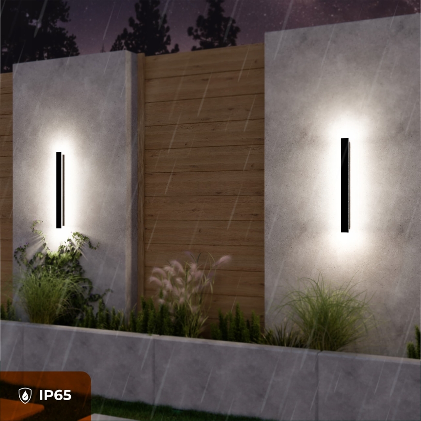 LED buitenwandlamp LED/18W/230V 60 cm IP65 zwart
