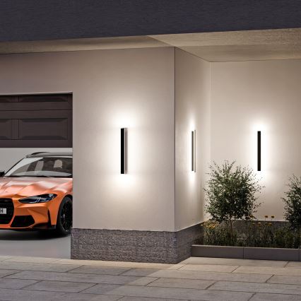 LED buitenwandlamp LED/18W/230V 60 cm IP65 zwart