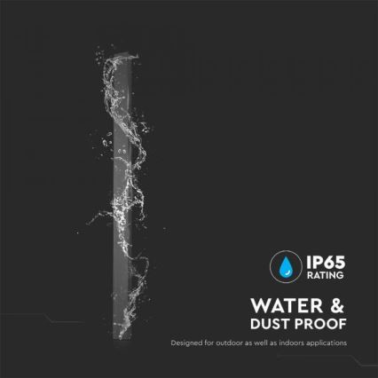 LED buitenwandlamp LED/23W/230V 3000K IP65 141 cm antraciet