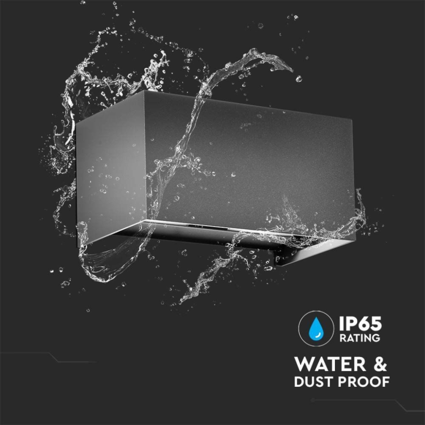 LED buitenwandlamp LED/24W/230V 3000K IP65 antraciet