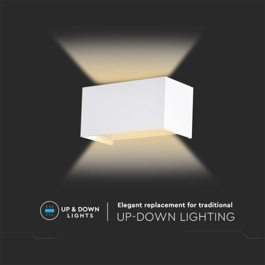 LED buitenwandlamp LED/24W/230V 3000K IP65 wit