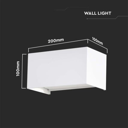 LED buitenwandlamp LED/24W/230V 3000K IP65 wit