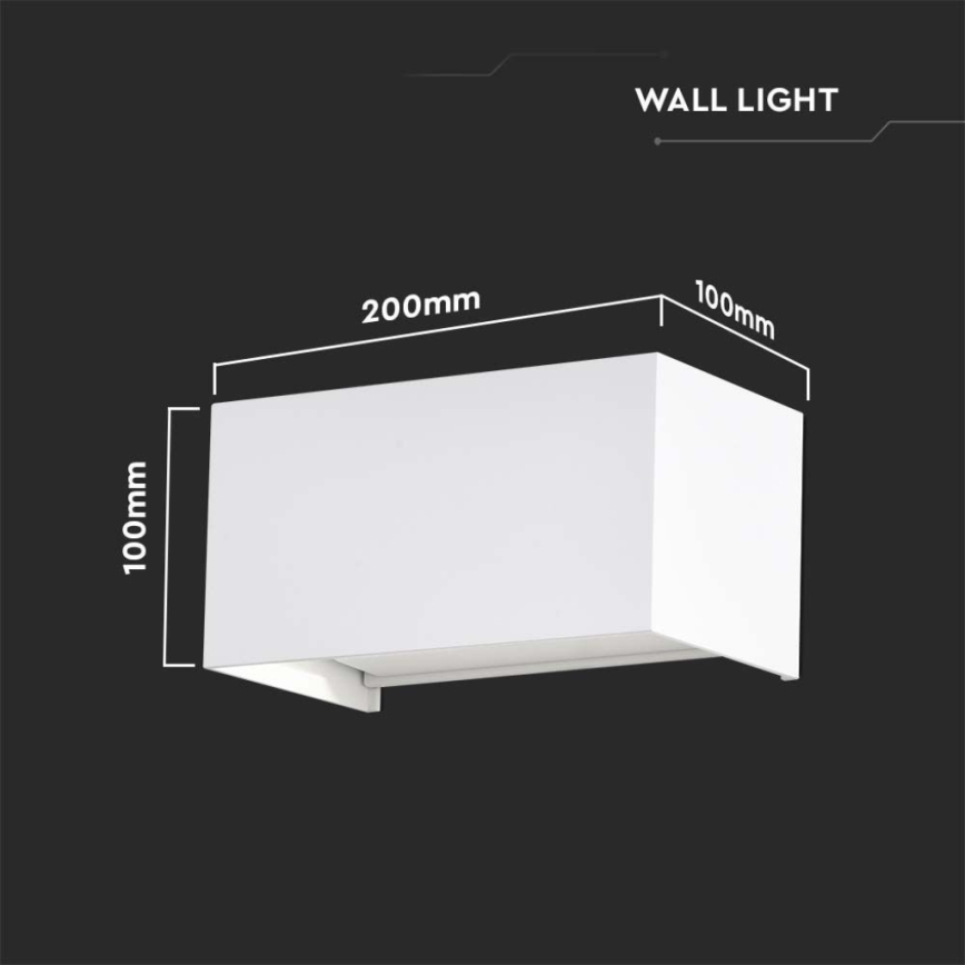 LED buitenwandlamp LED/24W/230V 3000K IP65 wit