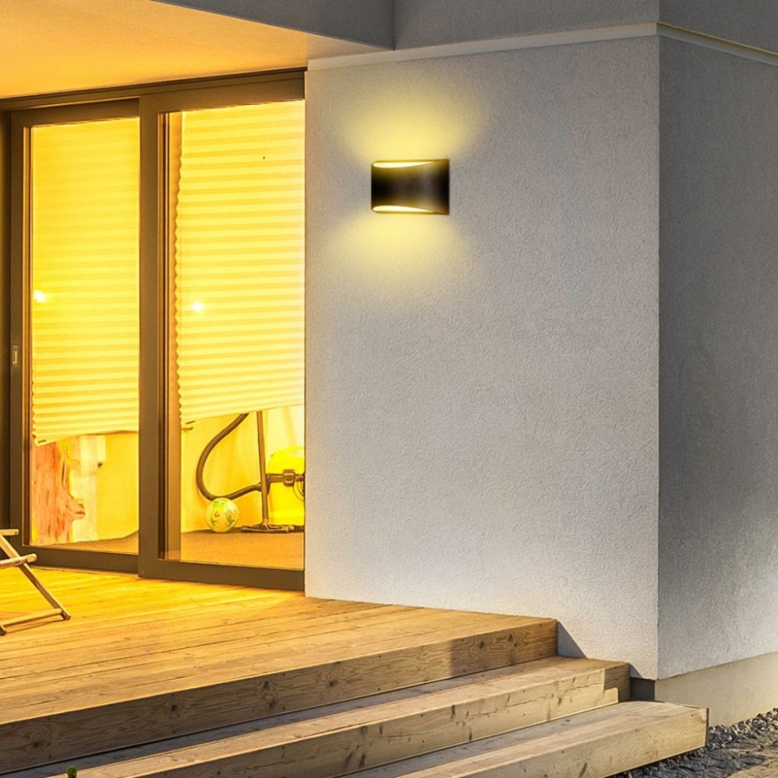 LED buitenwandlamp LED/9W/230V 4000K IP54 zwart