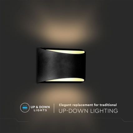 LED buitenwandlamp LED/9W/230V 4000K IP54 zwart