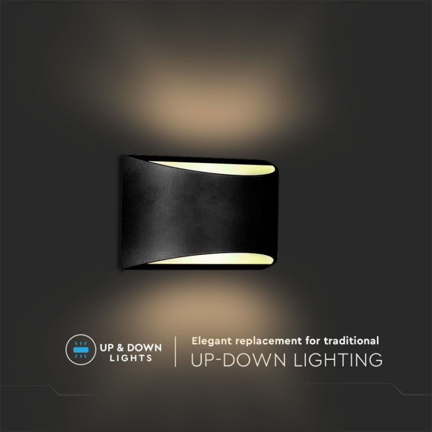 LED buitenwandlamp LED/9W/230V 4000K IP54 zwart