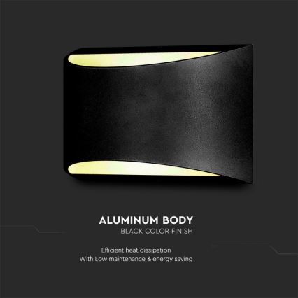 LED buitenwandlamp LED/9W/230V 4000K IP54 zwart