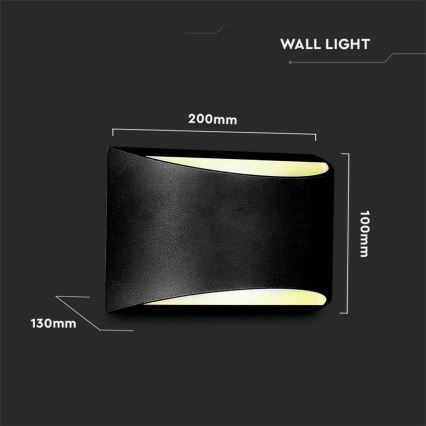 LED buitenwandlamp LED/9W/230V 4000K IP54 zwart