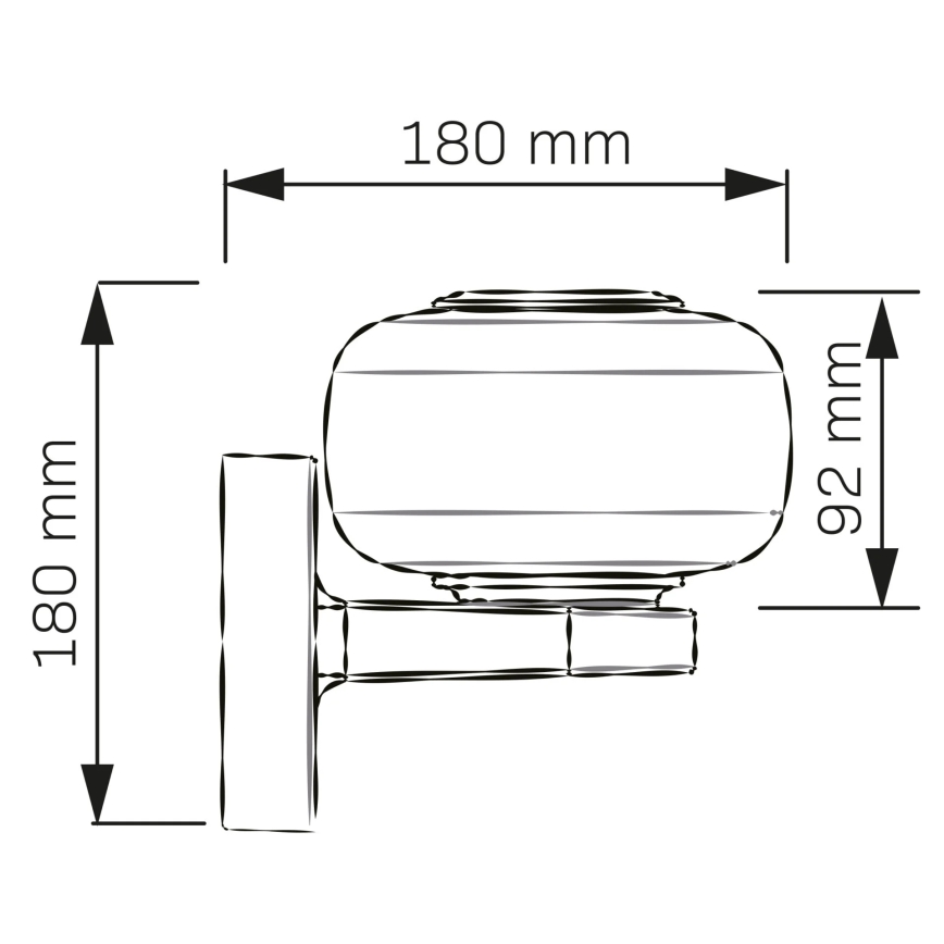 LED buitenwandlamp MALAGA LED/12W/230V IP44 zwart