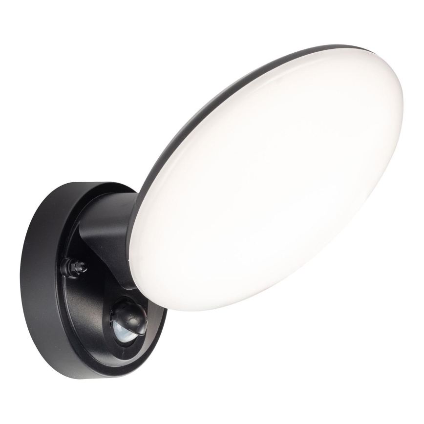 LED buitenwandlamp met bewegings- en schemerschakelaar OLAF LED/10W/230V IP44 zwart