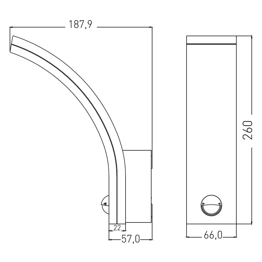 LED-dimbare buitenwandlamp met bewegings- en schemersensor LED/12/15/20W/230V IP65 zwart