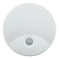 LED buitenwandlamp met bewegingssensor, 18W, 230V, IP44, wit