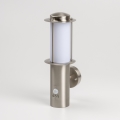 LED buitenwandlamp met bewegingssensor 1xE27/4,9W/230V IP44 mat chroom