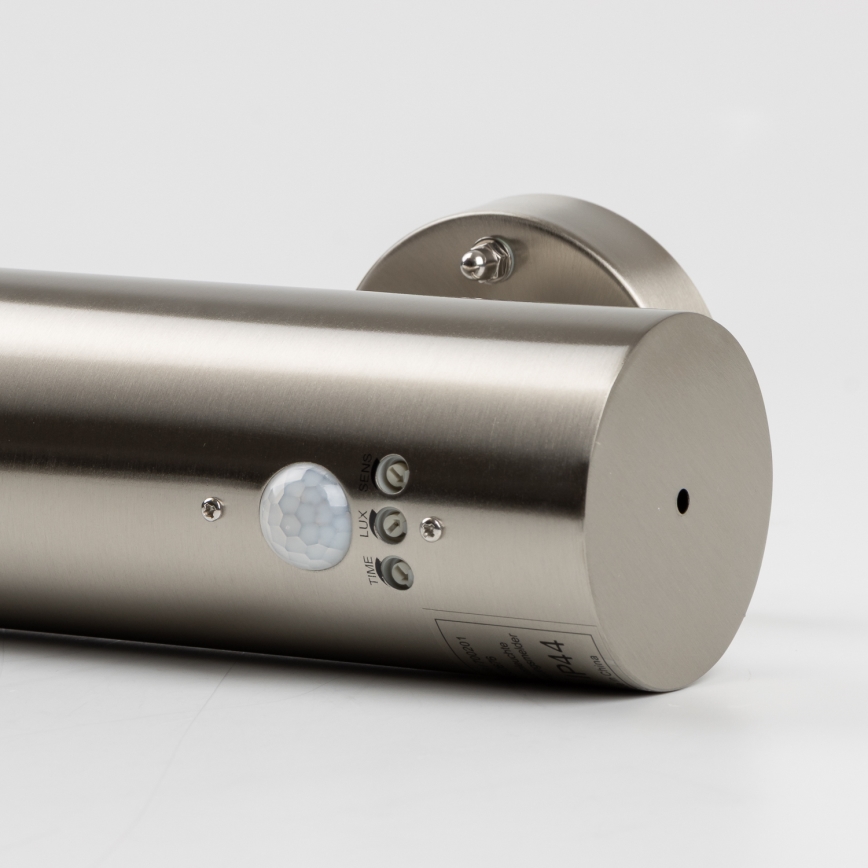 LED buitenwandlamp met bewegingssensor 1xGU10/5W/230V IP44 mat chroom