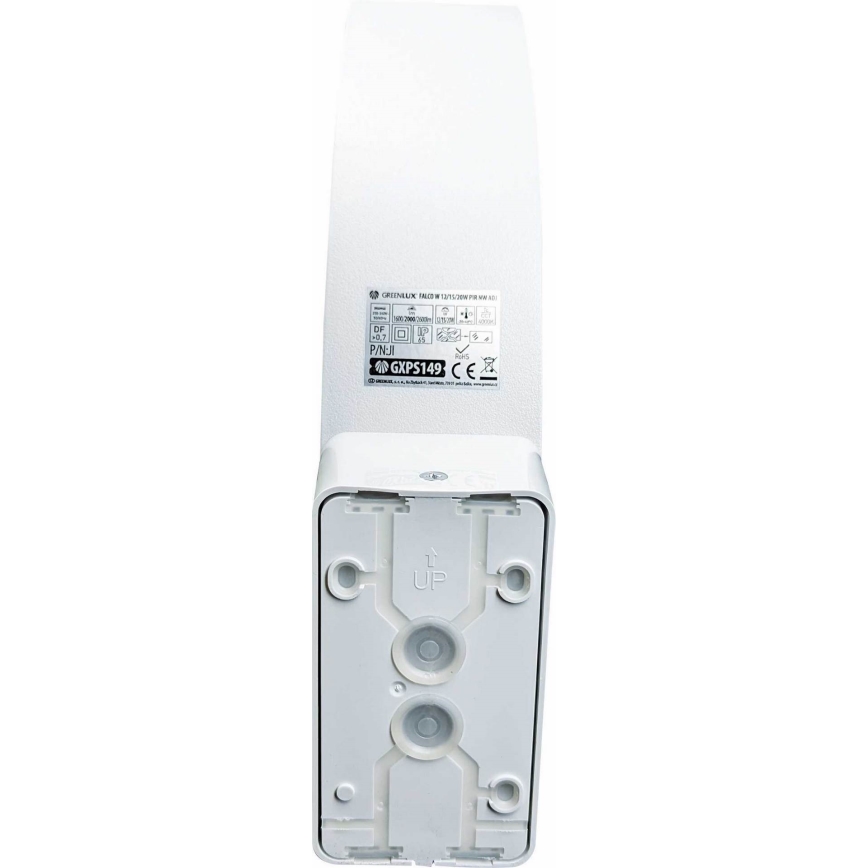 LED Dimbare buitenwandlamp met bewegingssensor en schemersensor LED/12/15/20W/230V IP65 wit