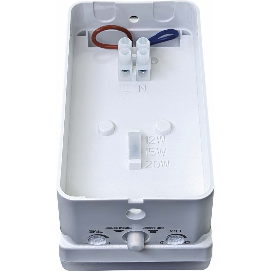 LED Dimbare buitenwandlamp met bewegingssensor en schemersensor LED/12/15/20W/230V IP65 wit