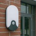 LED buitenwandlamp met bewegingssensor LED/18W/230V IP44 antraciet