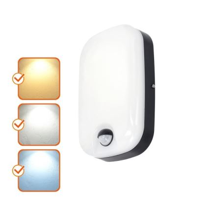 LED Buitenwandlamp met bewegings- en schemersensor BAVANO LED/15W/230V 3000/4000/5700K IP54
