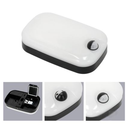 LED Buitenwandlamp met bewegings- en schemersensor BAVANO LED/15W/230V 3000/4000/5700K IP54