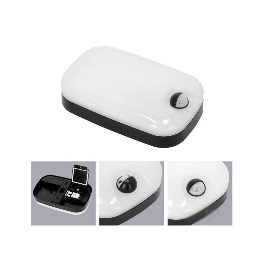 LED Buitenwandlamp met bewegings- en schemersensor BAVANO LED/15W/230V 3000/4000/5700K IP54