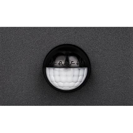 LED buitenwandlamp met sensor HESTIO LED/9W/230V 4000K IP44 zwart