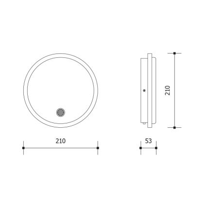 LED buitenwandlamp met bewegings- en schemersensor LED/15W/230V IP65 wit