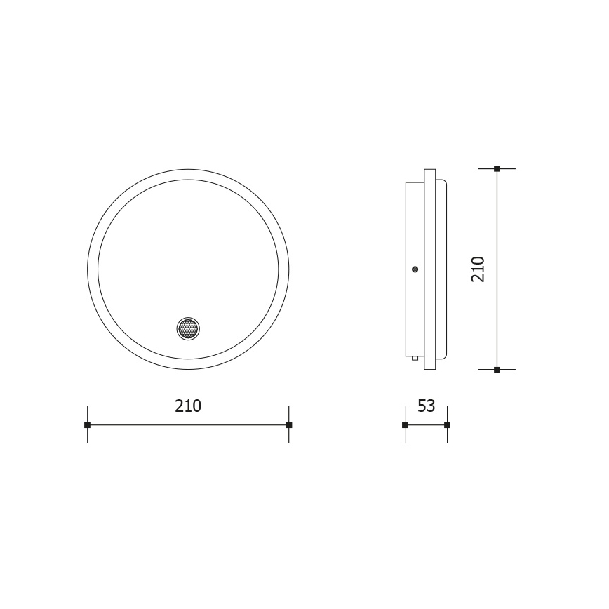 LED buitenwandlamp met bewegings- en schemersensor LED/15W/230V IP65 wit