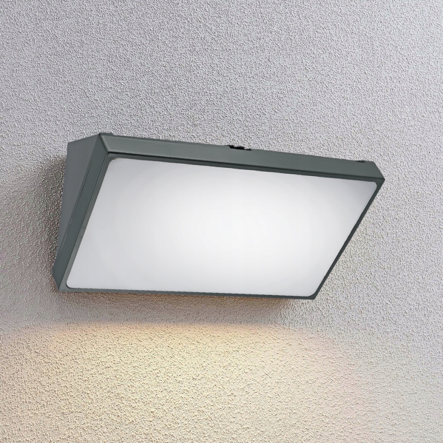 LED Buitenwandlamp met bewegingssensor LED/20W/230V IP65 grijs