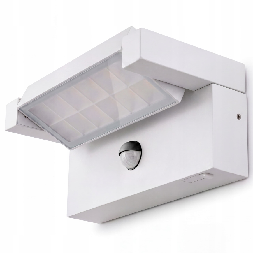 LED buitenwandlamp met bewegings- en schemersensor LED/25W/230V 3000/4000/6500K IP54 wit