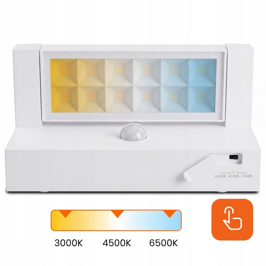 LED buitenwandlamp met bewegings- en schemersensor LED/25W/230V 3000/4000/6500K IP54 wit