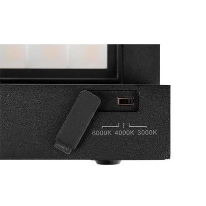 LED buitenwandlamp met bewegings- en schemersensor LED/36W/230V 3000/4000/6500K IP54 zwart