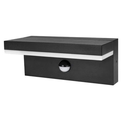 LED buitenwandlamp met sensor LED/9W/230V 4000K IP44 zwart