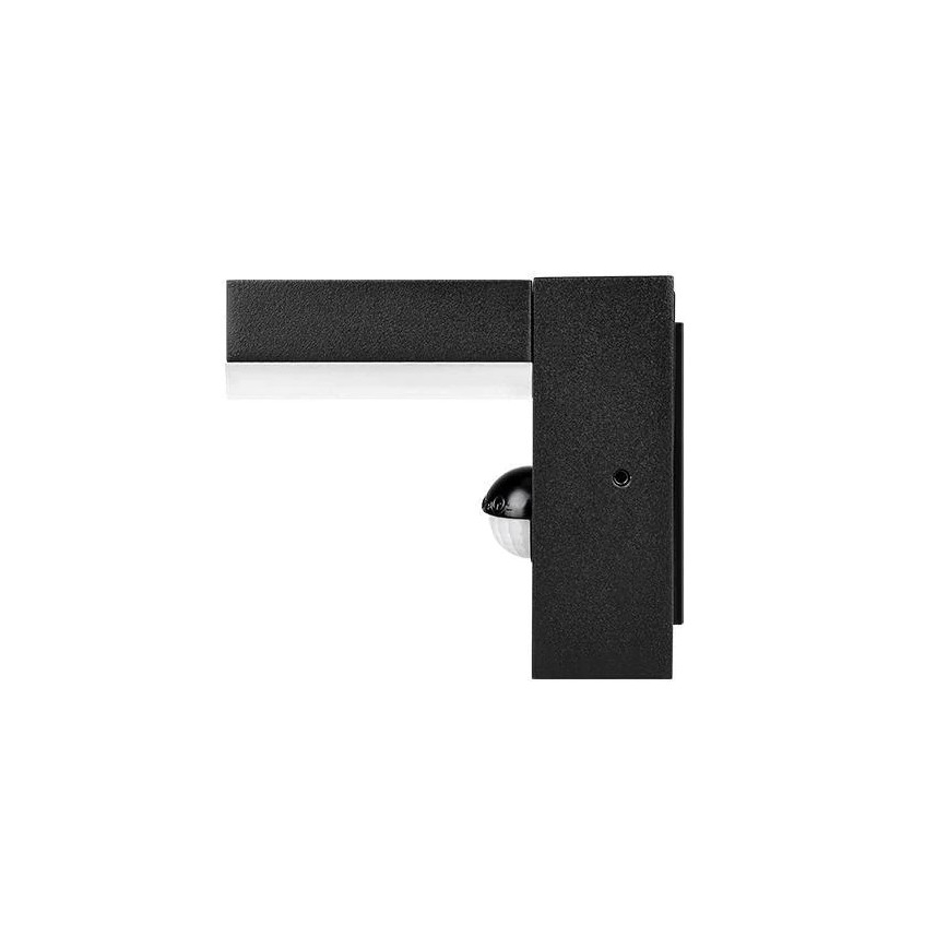 LED buitenwandlamp met sensor LED/9W/230V 4000K IP44 zwart