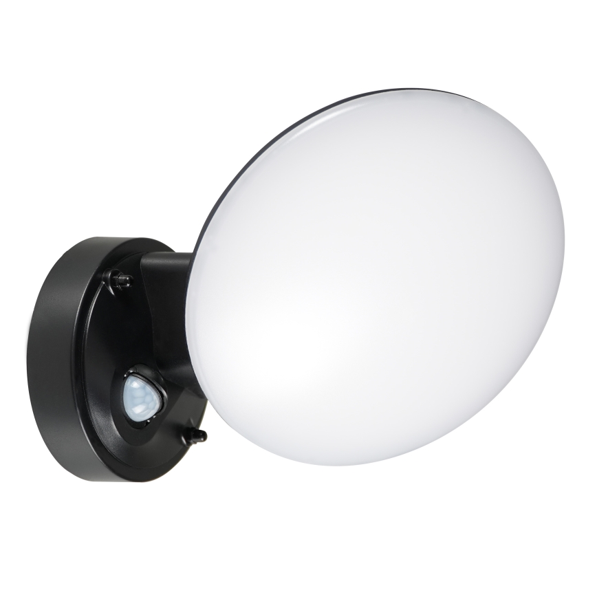 LED buitenwandlamp met bewegings- en schemerschakelaar OLAF LED/10W/230V IP44 zwart
