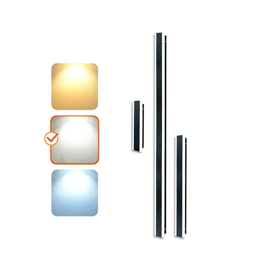 LED buitenwandlamp MIRANA S LED/12W/230V 4000K IP44 60 cm zwart