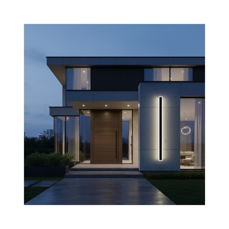 LED buitenwandlamp MIRANA S LED/25W/230V 4000K IP44 120 cm zwart