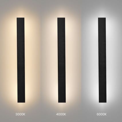 LED buitenwandlamp WOW LED/11W/230V 3000/4000/6000K 60 cm IP54 zwart