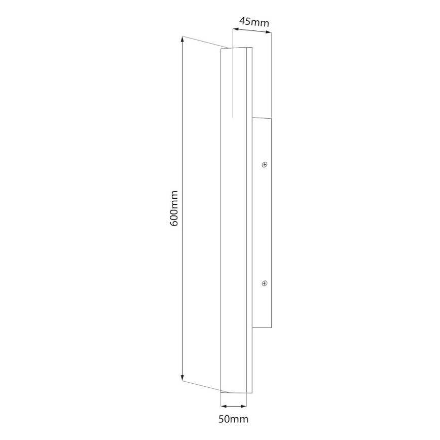 LED buitenwandlamp WOW LED/11W/230V 3000/4000/6000K 60 cm IP54 zwart