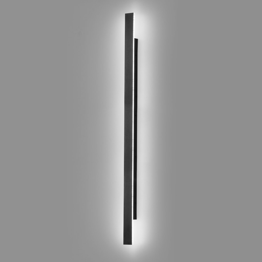 LED buitenwandlamp WOW LED/20W/230V 3000/4000/6000K 120 cm IP54 zwart