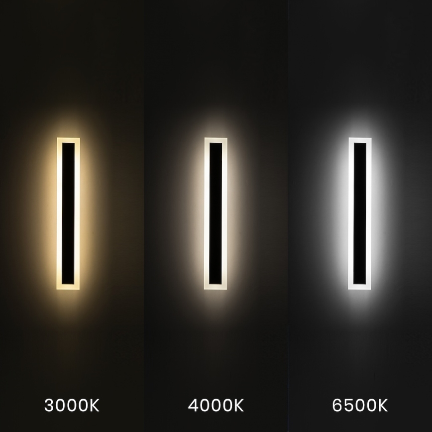 LED buitenwandlamp WOW LED/20W/230V 3000/4000/6500K 60 cm IP54 zwart