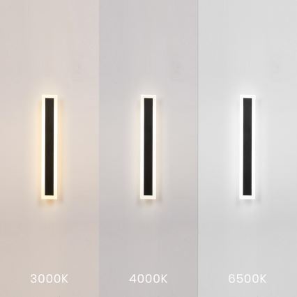 LED buitenwandlamp WOW LED/20W/230V 3000/4000/6500K 60 cm IP54 zwart