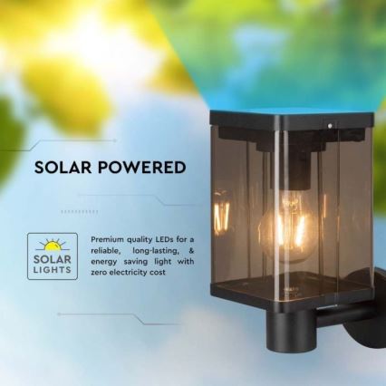 LED Buitenzonnewandlamp met sensor LED/2,5W/3,7V 3000K IP54 2000 mAh