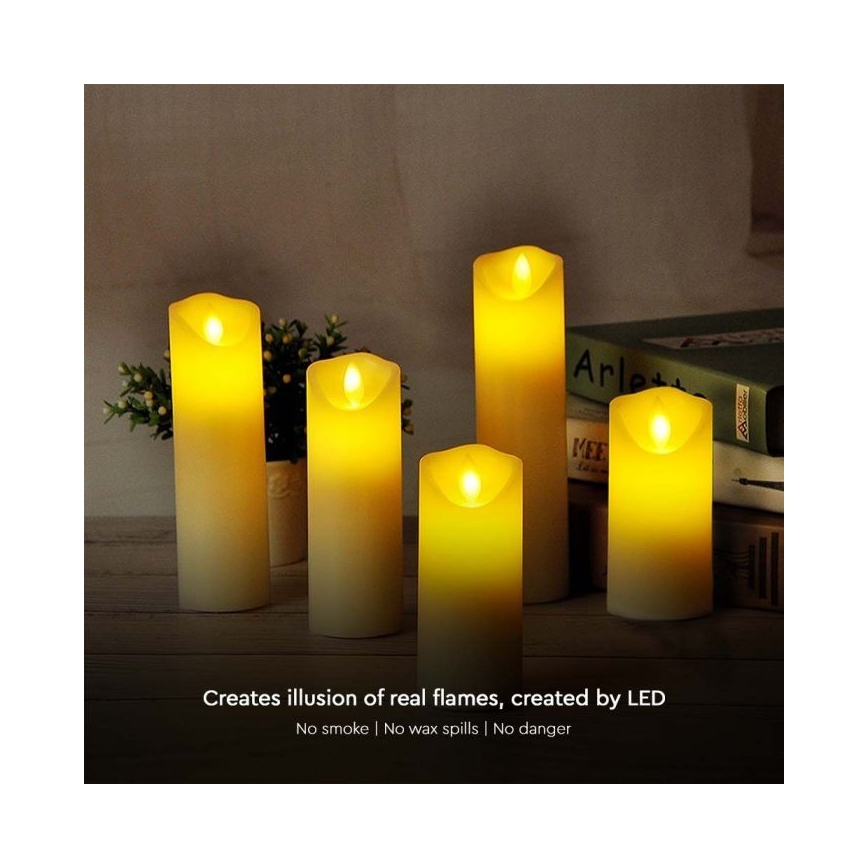 LED Candle LED/2xAA warm wit 11 cm