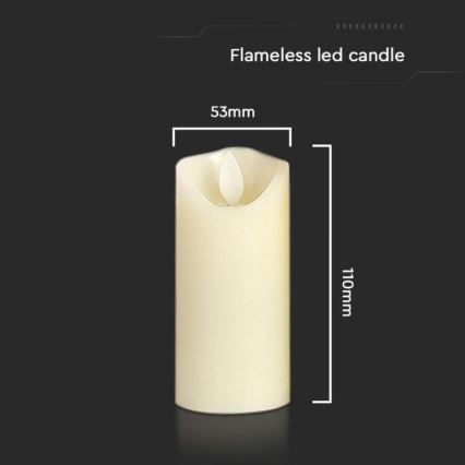 LED Candle LED/2xAA warm wit 11 cm