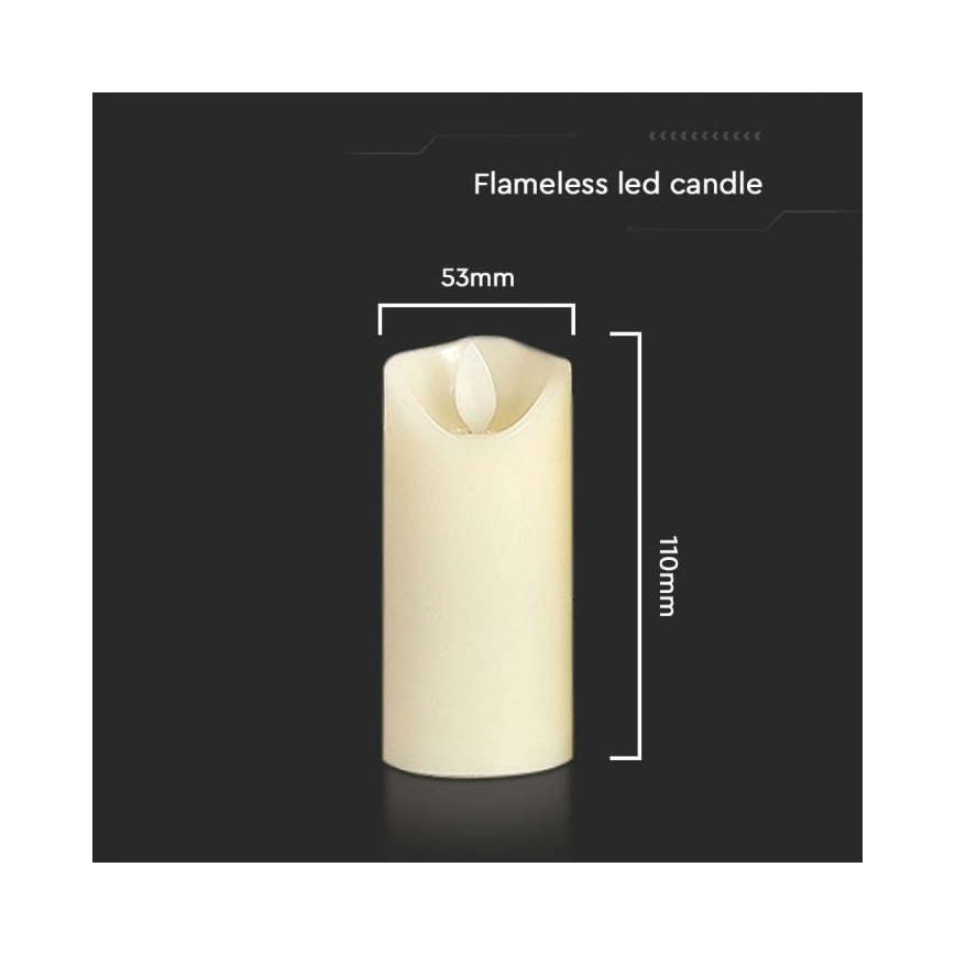 LED Candle LED/2xAA warm wit 11 cm