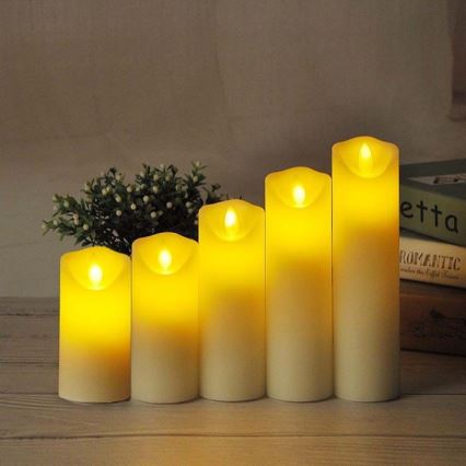 LED Candle LED/2xAA warm wit 12,5 cm