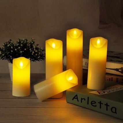 LED Candle LED/2xAA warm wit 15 cm