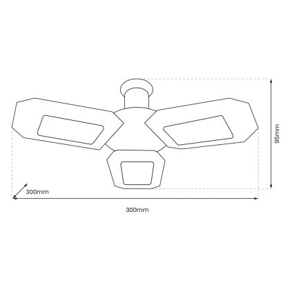 LED Ceiling Schijnwerper 3xE27/16,7W/230V 4000K